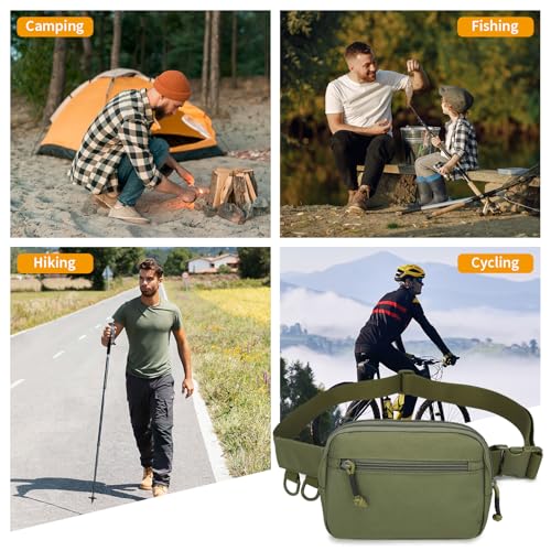 HUNTVP Tactical Fanny Pack Small Waist Bag - Army Green