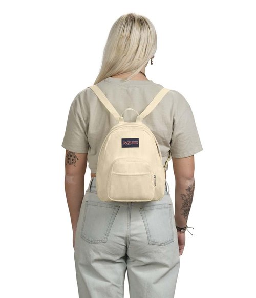 JanSport Half Pint FX Mini Backpack - Ideal Day Bag for Travel & Sightseeing - Coconut Corduroy