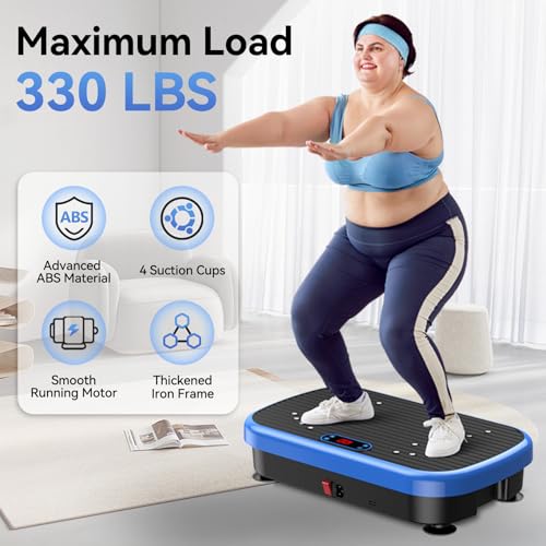 PUREROYI Vibration Plate Exercise Machine - 180 Speed Levels, 330lbs Capacity