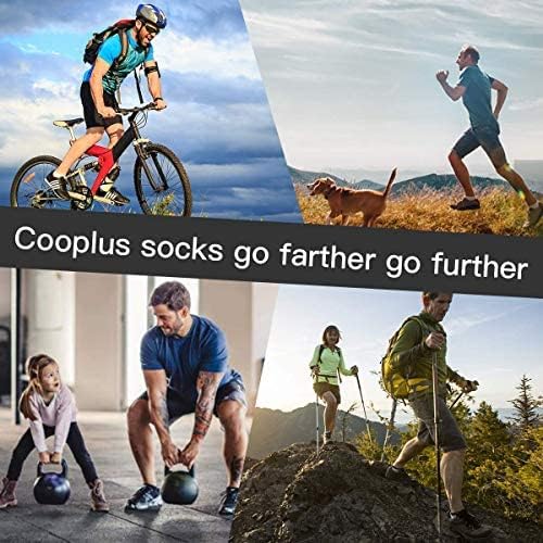 COOPLUS Men's Athletic Ankle Socks - Cushioned, Breathable, Low Cut with Arch Support | 6 Pairs