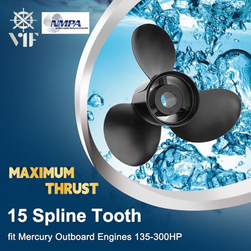 VIF Marine Boat Propeller for Mercruiser Alpha One 15p 17p 19p 21p - 3 Blades 135-300HP, Without Hub Kit