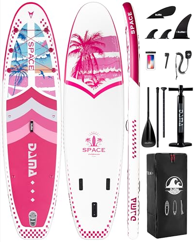 Hawaii Pink 11' x 34" x 6" Inflatable Stand Up Paddle Board for Adults