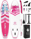 Hawaii Pink 11' x 34" x 6" Inflatable Stand Up Paddle Board for Adults