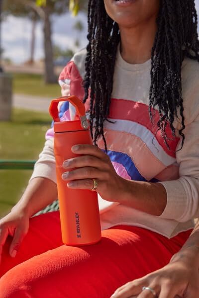 Stanley IceFlow 2.0 Water Bottle - 24 oz Insulated Stainless Steel | Lightweight, Leak Resistant, BPA-Free | Watermelon