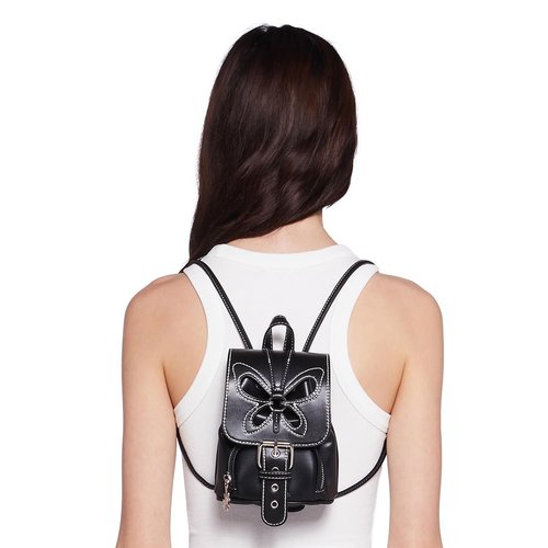 Dolls Kill Feeling Good Butterfly Backpack by Delia's For Adults - Vegan Leather Bag With Cut-Out Butterfly Design and Adjustable Straps - Black