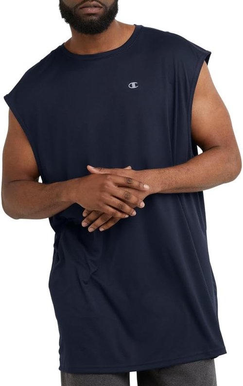 Champion Men's Sleeveless Muscle T-Shirt - Sporty Tank Top for Active Lifestyle | Reg. & Big & Tall Sizes