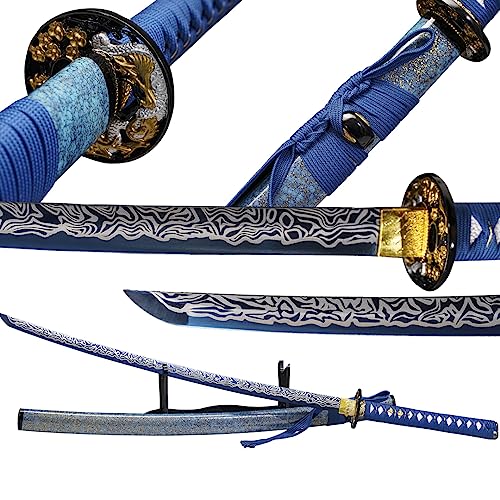 Kamaiwo 1045-Lanjinshuangse Handmade Japanese Katana Sword Full Tang Authentic Steel