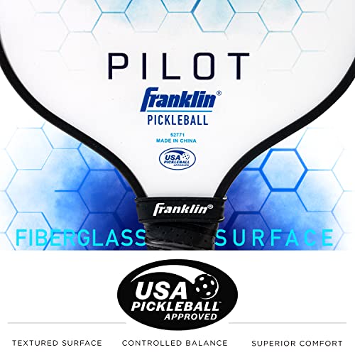 Blue Franklin Sports Pilot Pickleball Paddle - High Performance USAPA Certified