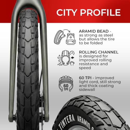 700 x 45c Foldable Bike Tires with Anti-Puncture Layer for City and Gravel Bikes
