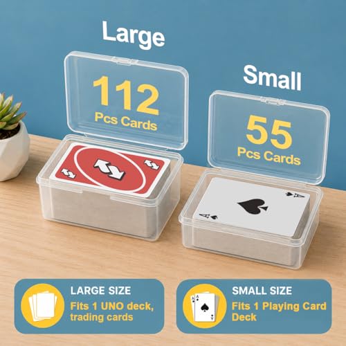 6-Pack Clear Card Storage Boxes for Playing Cards & Trading Cards