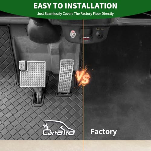Golf Cart Floor Mat for Yamaha G29 Drive YDR Adventurer 2007-2016 - Black Trim