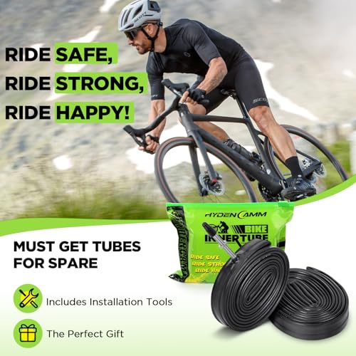 700x20-25c Bike Tube with 42mm Presta Valve - Replacement Inner Tube & Tire Levers