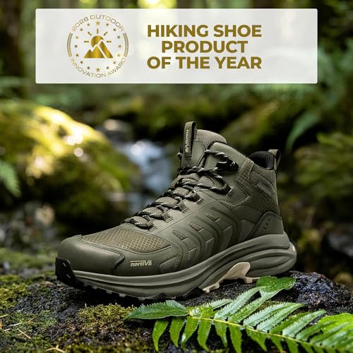 Men's Waterproof Hiking Boots - NORTIV 8 PRO, Army Green, Size 10