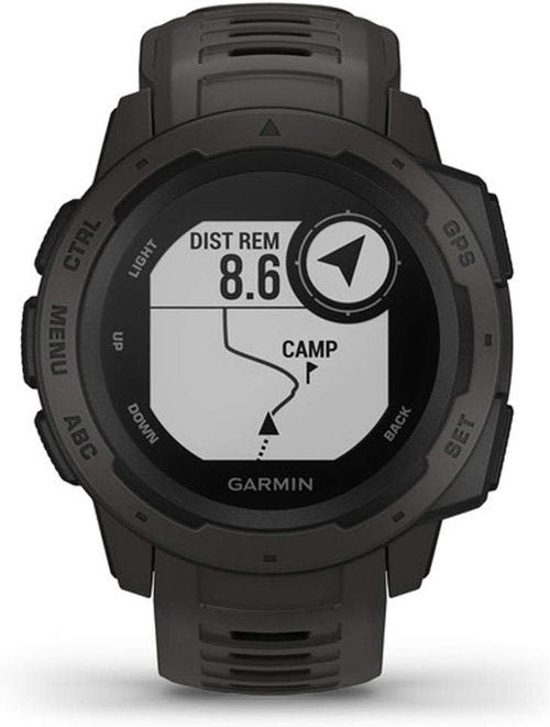 Garmin Instinct Rugged Outdoor Watch - GPS, Heart Rate Monitoring & 3-Axis Compass | Graphite Color