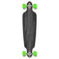 Yocaher Blank (Black) Complete Drop Through Skateboards Longboard w/Black Widow Premium 80A Grip Tape Aluminum Truck ABEC9 Bearing 70mm Skateboard Wheels Stained Color