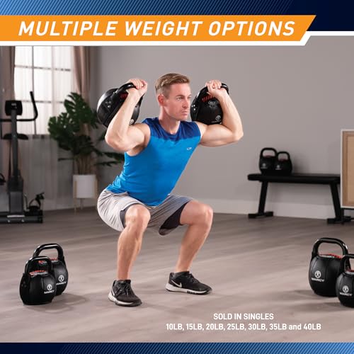 Rouge 40 LB Marcy Soft Kettlebell with Handle for Strength & Core Training