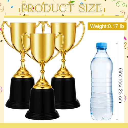 Ecation 9 Inch Gold Trophy Award Cup Set of 24 - Employee Appreciation Gifts, Party Recognition