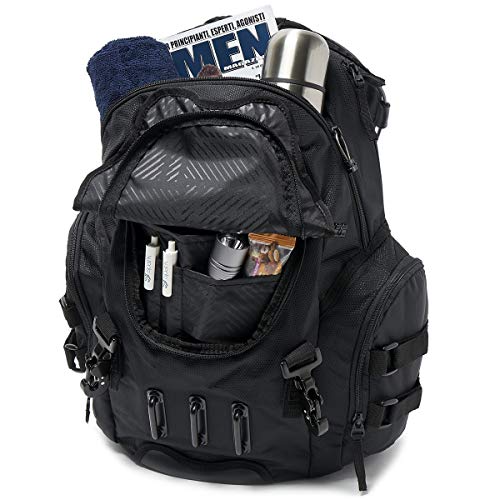 Bathroom Sink Backpack - 23L Capacity, Padded Laptop Sleeve, Black