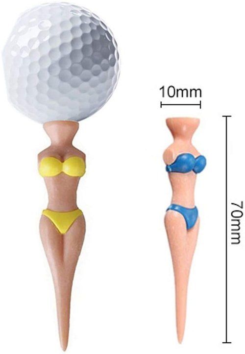 Golf Tees, Golf Accessories for Men, 3" Funny Golf tees, Golf Sexy Girl Lady Tees Fun Holder Home Golf Training (Purple-24P)