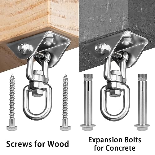 Heavy Duty Swing Hanger Stainless Steel 2000 LB Capacity with Swivel - Black, 1 Pack