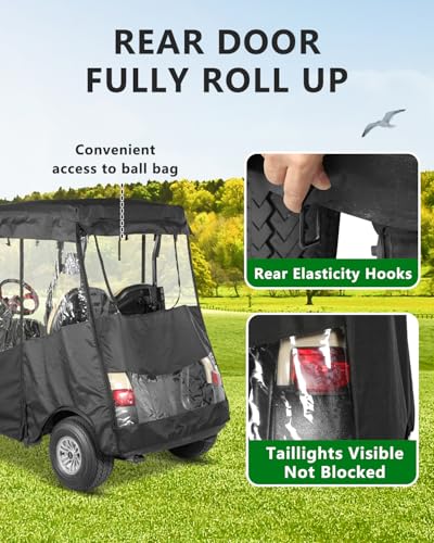 CHENGWEI 2 Passenger Golf Cart Enclosure for Club Car Precedent Waterproof Rain Cover