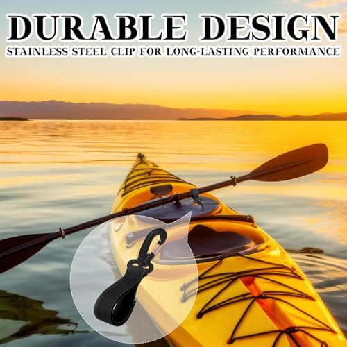 Gemscream 10 Pcs Kayak Paddle Holder for Inflatable Paddleboard - Black