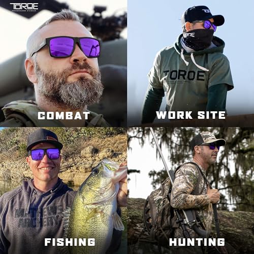 Unisex Polarized Full-Frame Sunglasses - TR90 Frame UV Protection Frost Grey & Purple
