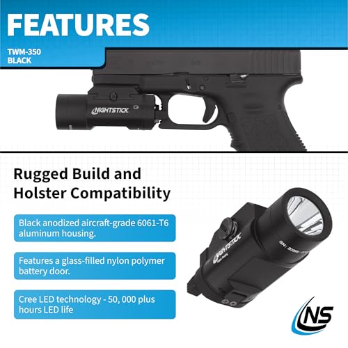 Nightstick TWM-350 Weapon Mounted LED Light 350 Lumens for Firearms