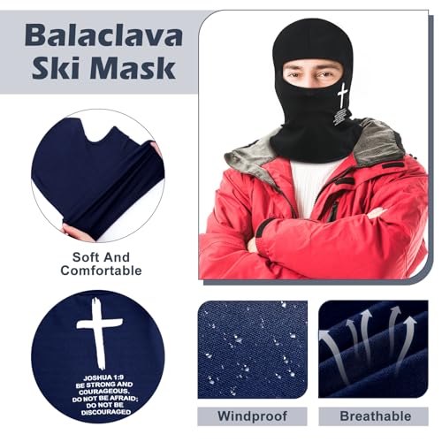 Cross Full Face Ski Mask Balaclava for Winter Sports - Shyyween 4 Pack