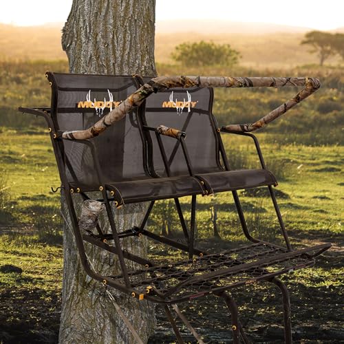 Muddy 20ft Nexus XTL 2-Person Outdoor Hunting Ladder Tree Stand with Flex-Tek Seat