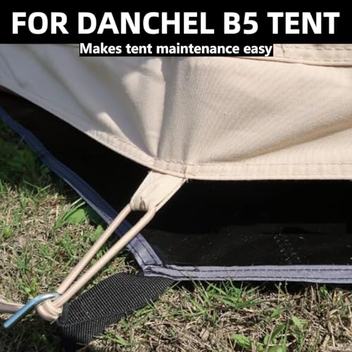 DANCHEL OUTDOOR 5m Canvas Bell Tent Footprint - Black Groundsheet Protector for B5Pro/B2/B2A