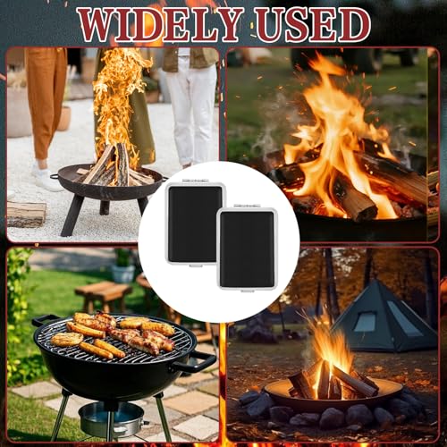 2Pcs Metal Match Box Case with Friction Plate Portable Reusable Stainless Steel
