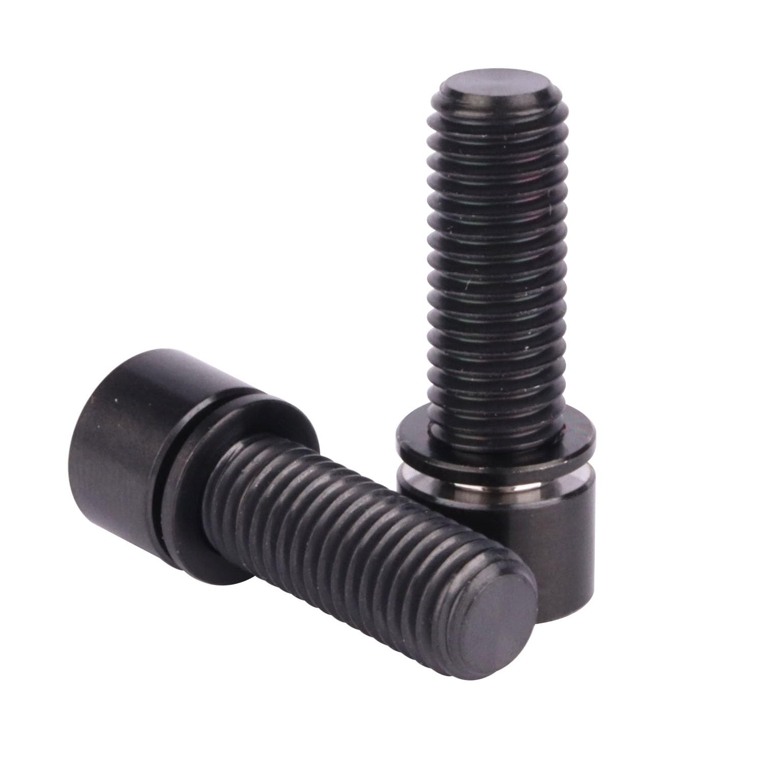 UHDFBDHF Titanium Screw M7x20mm Bolt with Washer Allen Hex Cylindrical Head Bolts for Bicycle Stem Pack of 6 (Black)