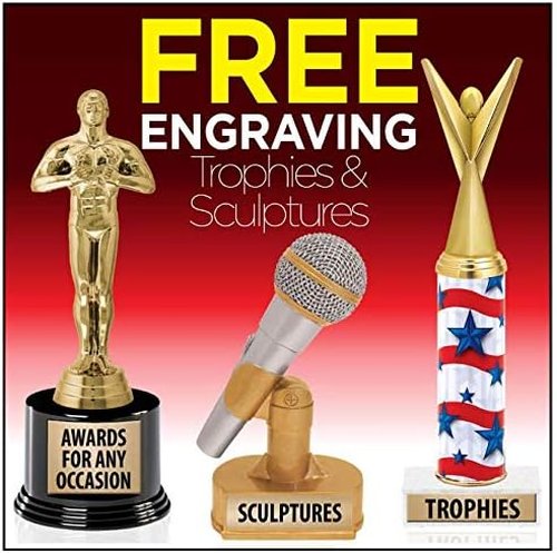 Crown Awards Achievement Trophy - Gold Award Ceremony Trophy | 8.5" with Free Engraving