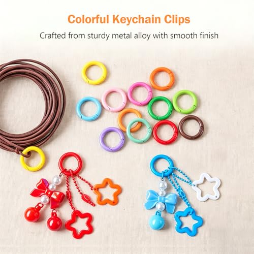 Heart-Shaped Carabiner Clip Bulk 40 Pcs Keychain Snap Spring Hooks