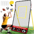 Yellow BAGAIL Volleyball Rebounder Net 7x4 ft, Adjustable Angles for Training