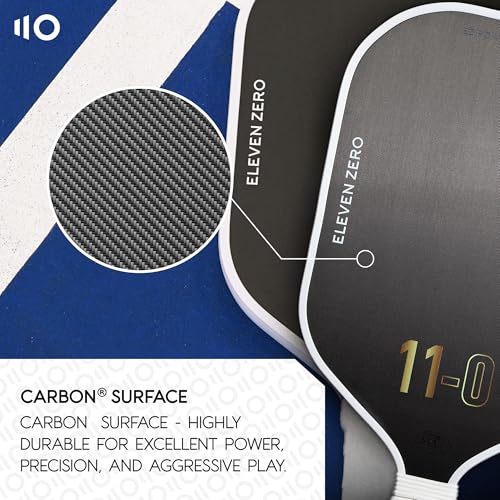 Elongated Carbon Fiber Pickleball Paddle with Large Sweet Spot - Lightweight, Power & Control