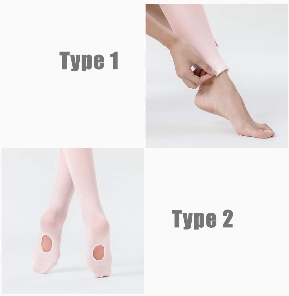 Stelle Ballet Dance Tights - Ultra Soft Convertible Design for Girls & Women | Comfortable Fit