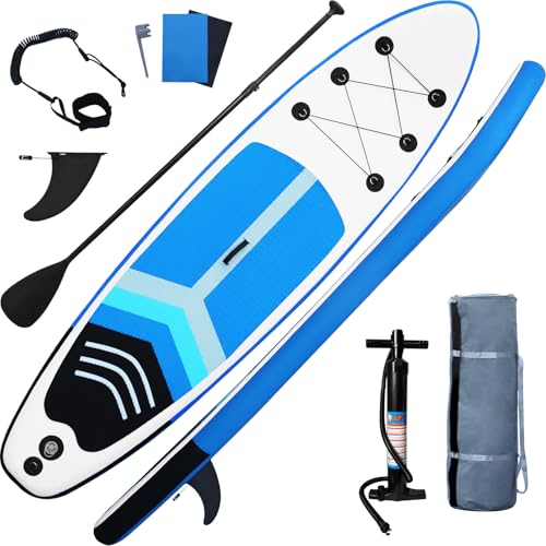 Inflatable Stand Up Paddle Board SUP Kit with Pump, Paddles & Bag