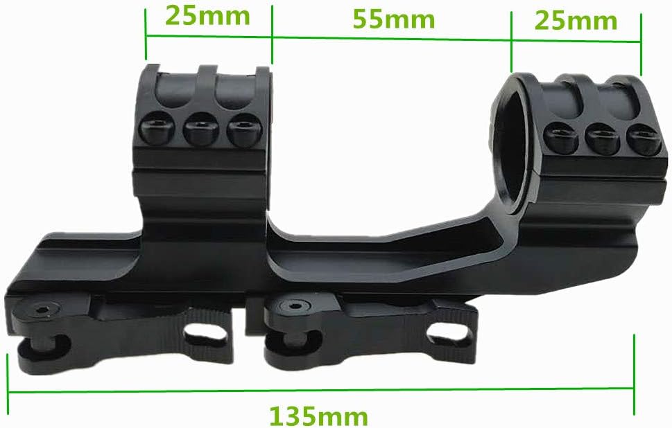 Skiennix Cantilever Scope Mount - 1 Inch/30mm Picatinny Weaver Rings with Quick Release