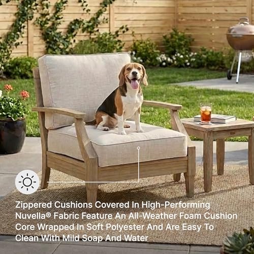 Signature Design by Ashley Clare View Beige Outdoor Lounge Chair - 1-Piece