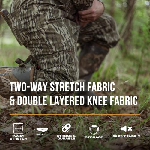 Mossy Oak Men's Cotton Mill Flex Overalls 4X-Large Original Bottomland Camo Hunting Bibs