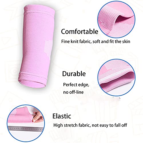 Pink Kids Elbow Sleeve Protection for Sports Cycling Volleyball - 1 Pair
