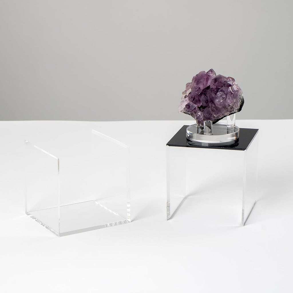 Skiennix Clear Acrylic Display Box - Dustproof Organizer for Collectibles | 3x3 Inch Cube