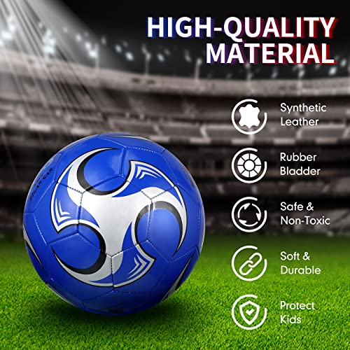Soccer Balls Set with Pump - Size 4, Novelty Style, 2 Pack