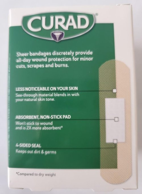 Curad Adhesive Bandages - Sheer Regular Size, 80-Count Boxes | Pack of 6 for Ultimate Protection