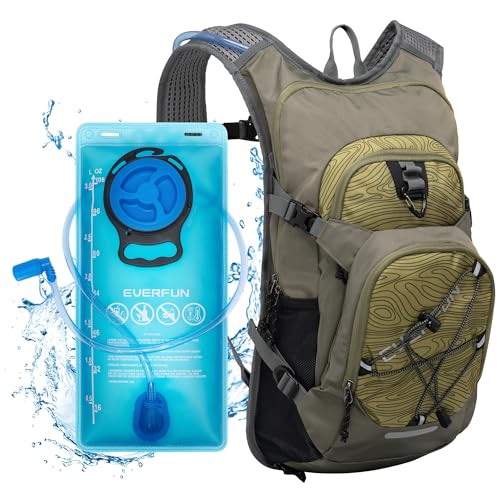 Everfun Hydration Backpack 18L with 3L Water Bladder - Olive Green