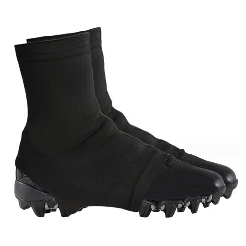 VEAREAR Football Spats Cleat Covers, 1 Pair Football Spats for Cleats, Non-Slip Cleat Sleeves for Soccer, Baseball, Softball, Fit for Youth, Adults (Black)