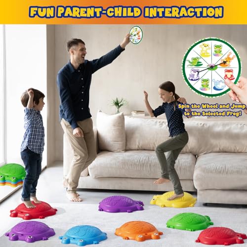 12PCS Kids Non-Slip Balance Stepping Stones Set - Indoor Outdoor Play