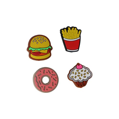 Kopida 6pcs Tennis Racket Vibration Dampener - Funny Hamburger Pizza Cookie Doughnut Tennis Racket Vibration Dampener Soft Silicone Shock Absorber